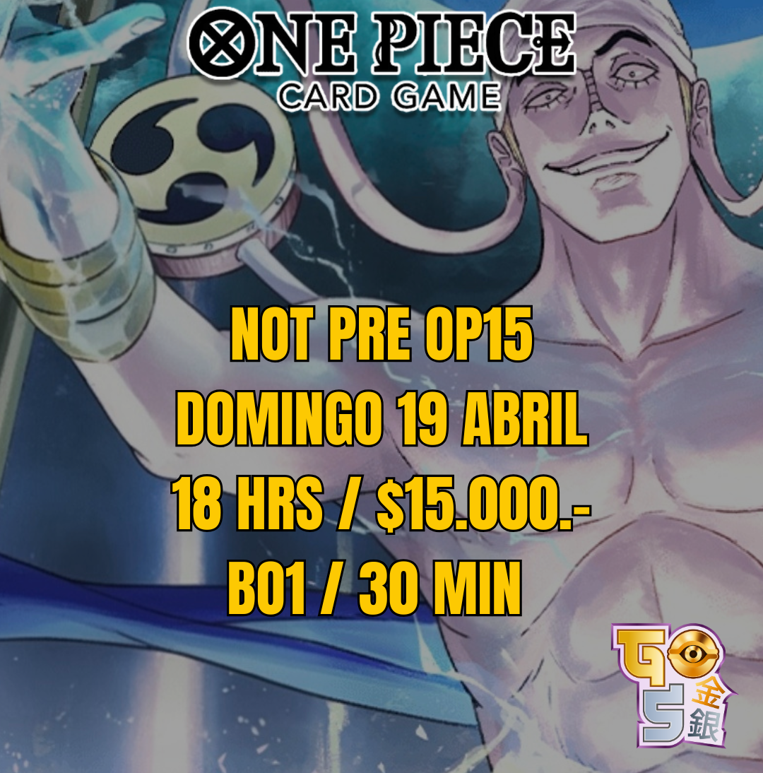 Entrada One Piece Not Pre OP 15 Domingo 19 de Abril