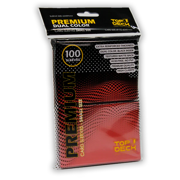 Protectores Premium | TOPDECK Small 62x89mm color Rojo