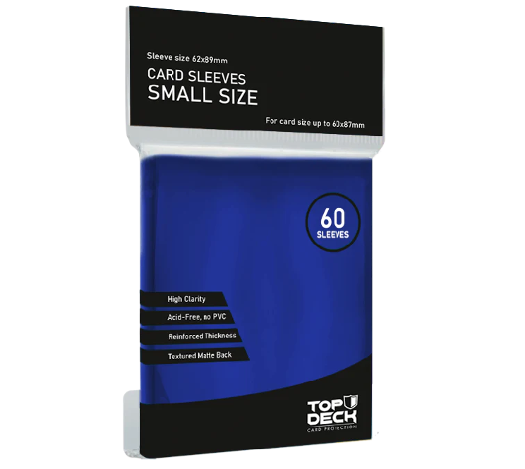 Protectores TOP DECK Small 62x89mm color Azul