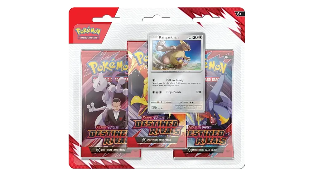 Pokemon Scarlet & Violet: Destined Rivals - 3 Pack Blister (Kangaskhan / Zebstrika)