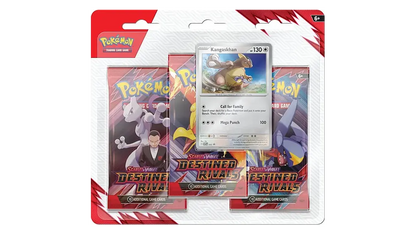 Pokemon Scarlet & Violet: Destined Rivals - 3 Pack Blister (Kangaskhan / Zebstrika)