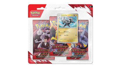 Pokemon Scarlet & Violet: Destined Rivals - 3 Pack Blister (Kangaskhan / Zebstrika)