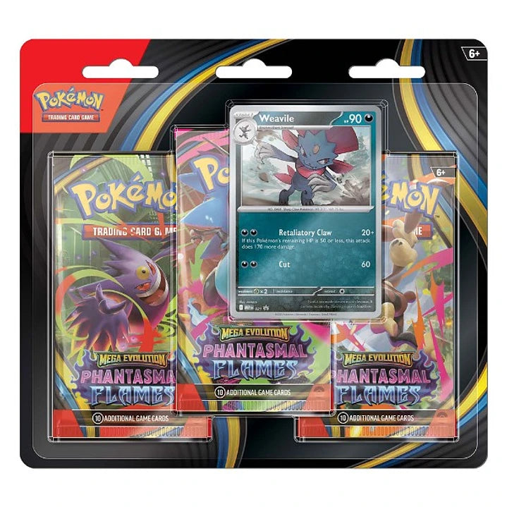 [Preventa] Pokemon Mega Evolutions: Phantasmal Flames - 3 Pack Blister (Ingles/Español)
