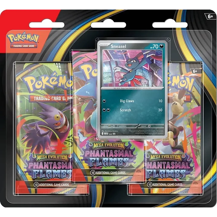 [Preventa] Pokemon Mega Evolutions: Phantasmal Flames - 3 Pack Blister (Ingles/Español)
