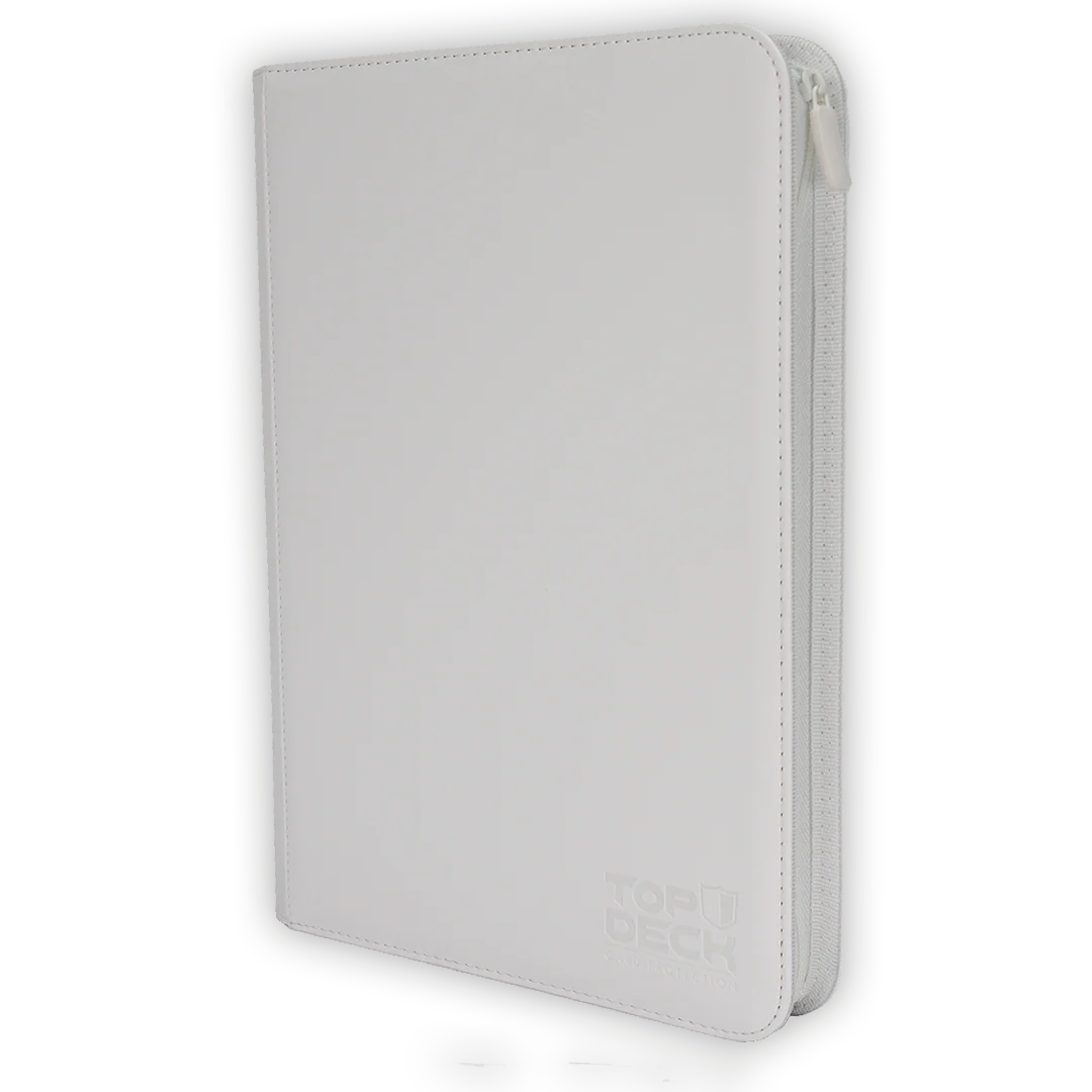 Carpeta Top Deck 360 9 bolsillos- Ecocuero Blanca