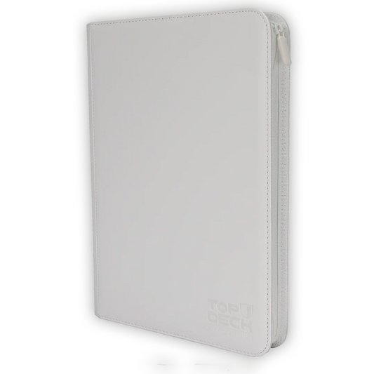 Carpeta Top Deck 360 9 bolsillos- Ecocuero Blanca