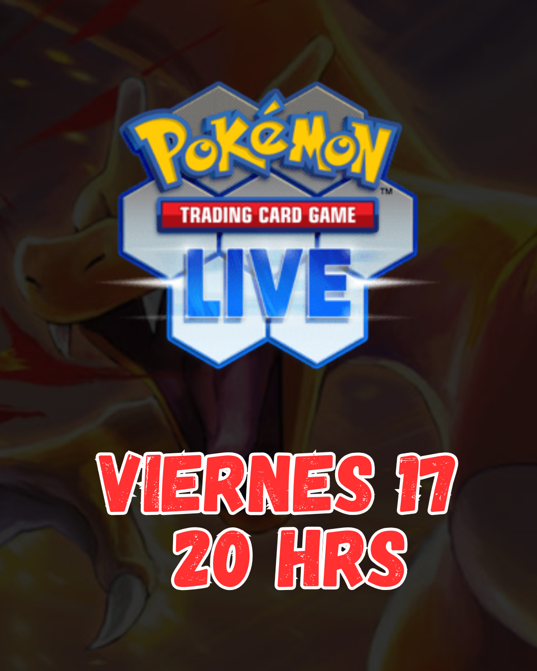 Torneo Pokemon Live: Viernes 17 Julio - 20 Hrs.