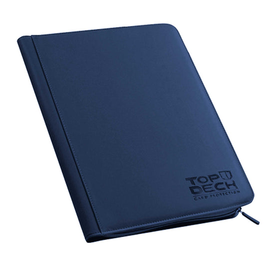 Carpeta Top Deck 180 4 bolsillos- Ecocuero Azul