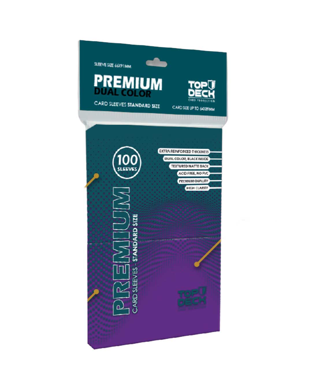 Protectores Premium | TOP DECK Standard 66x91mm color morado