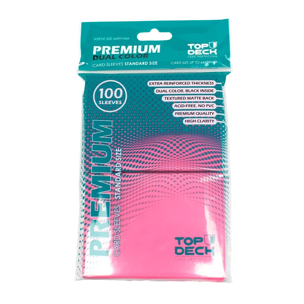 Protectores Premium | TOP DECK Standard 66x91mm color rosa
