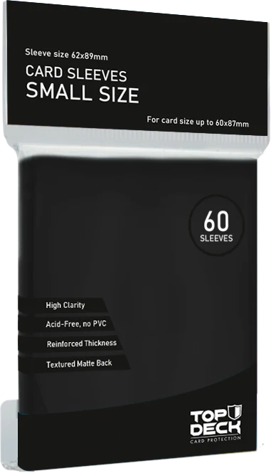 Protectores TOP DECK Small 62x89mm color Negro