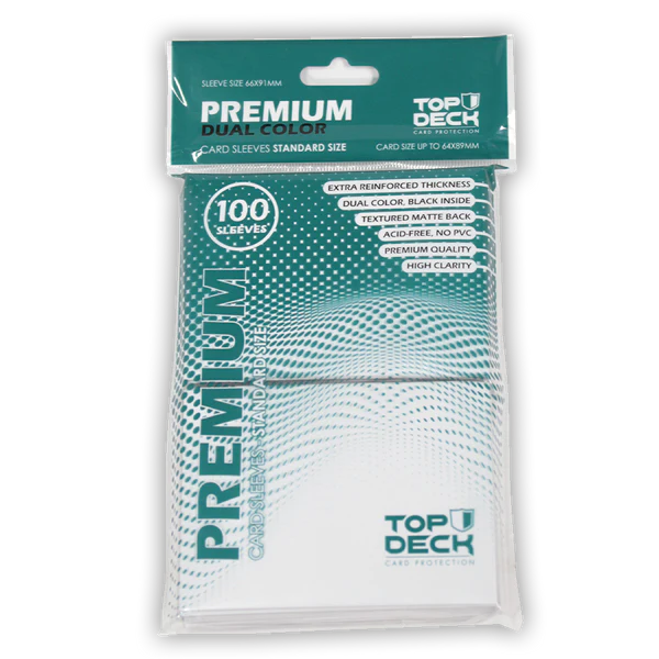 Protectores Premium | TOP DECK Standard 66x91mm color Blanco