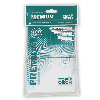 Protectores Premium | TOP DECK Standard 66x91mm color Blanco