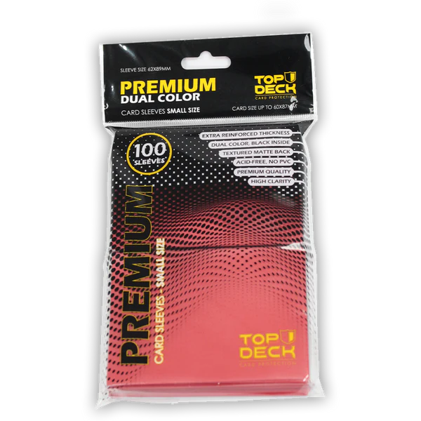 Protectores Premium | TOPDECK Small 62x89mm color Rojo