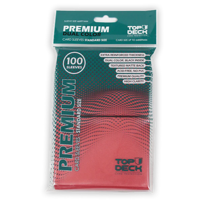 Protectores Premium | TOP DECK Standard 66x91mm color Rojo