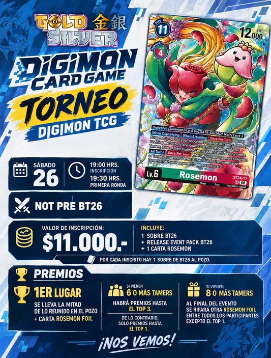 Digimon Not Pre BT26 - Sábado 26 de Septiembre