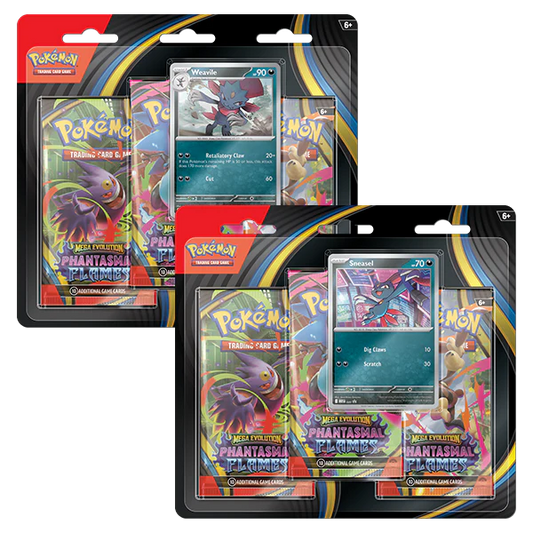 [Preventa] Pokemon Mega Evolutions: Phantasmal Flames - 3 Pack Blister (Ingles/Español)