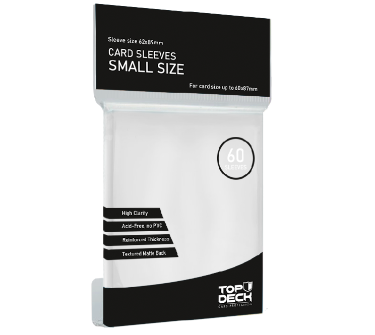 Protectores TOP DECK Small 62x89mm color Blanco