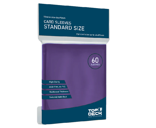 Protectores Esenciales | TOPDECK Standard 66x89mm color Morado