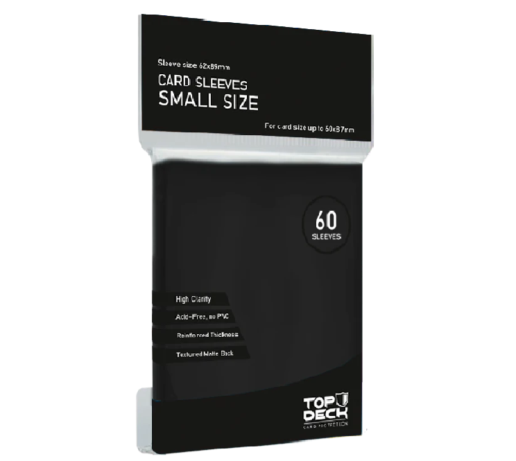 Protectores TOP DECK Small 62x89mm color Negro