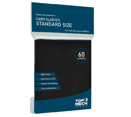 Protectores Esenciales | TOPDECK Standard 64x89mm color Negro