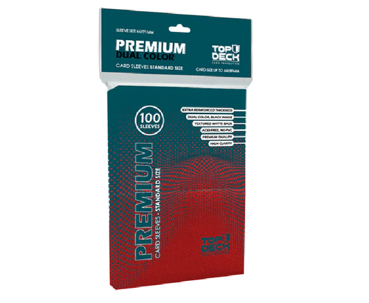 Protectores Premium | TOP DECK Standard 66x91mm color Rojo