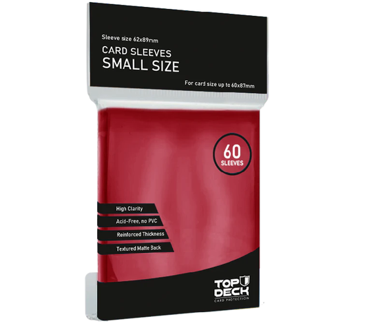 Protectores Esenciales | TOPDECK Small 62x89mm color Rojo