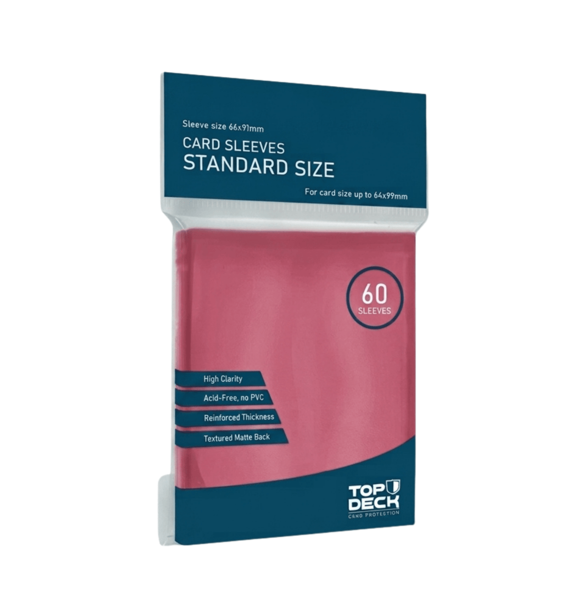 Protectores TOP DECK Standard 64x89mm color Rosa