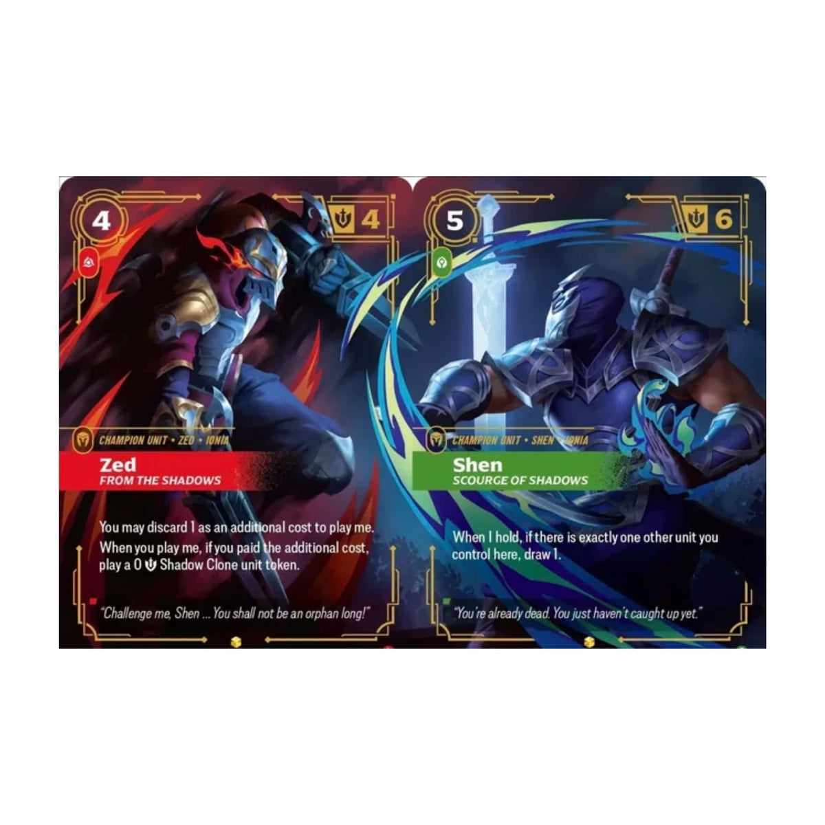 Riftbound: Vendetta - Showdown Decks Zed vs Shen